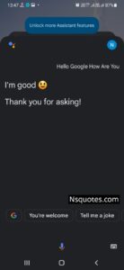 Hello Google How Are You