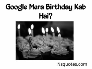 Mera Birthday Kab Hai? गूगल मेरा जन्मदिन कब है 58 Famous Persons Birthday In Hindi » NS Quotes Mera Birthday Kab Hai
